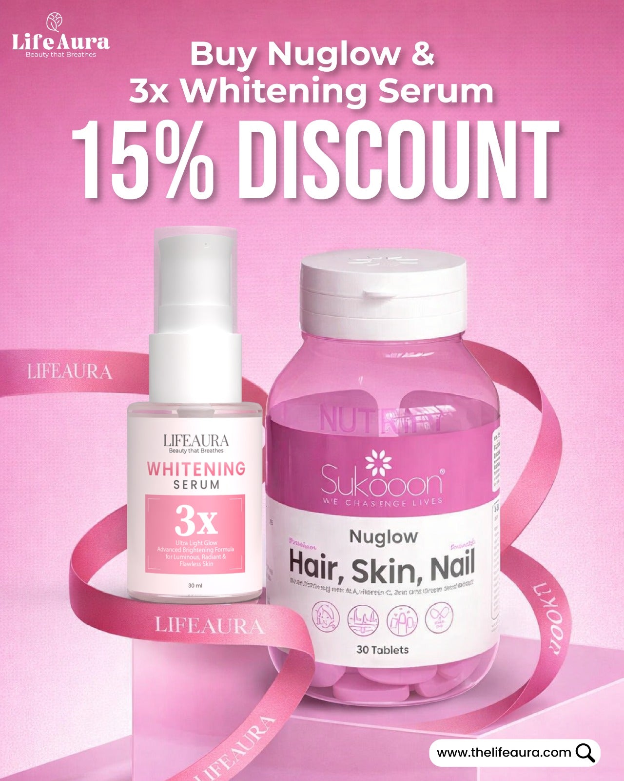 Skin Care Bundle-1 (Whitening Serum + Nuglow)