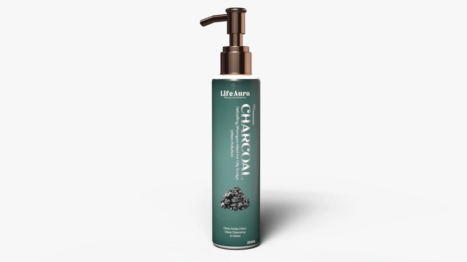 Life Aura Premium Charcoal Detoxifying Shampoo