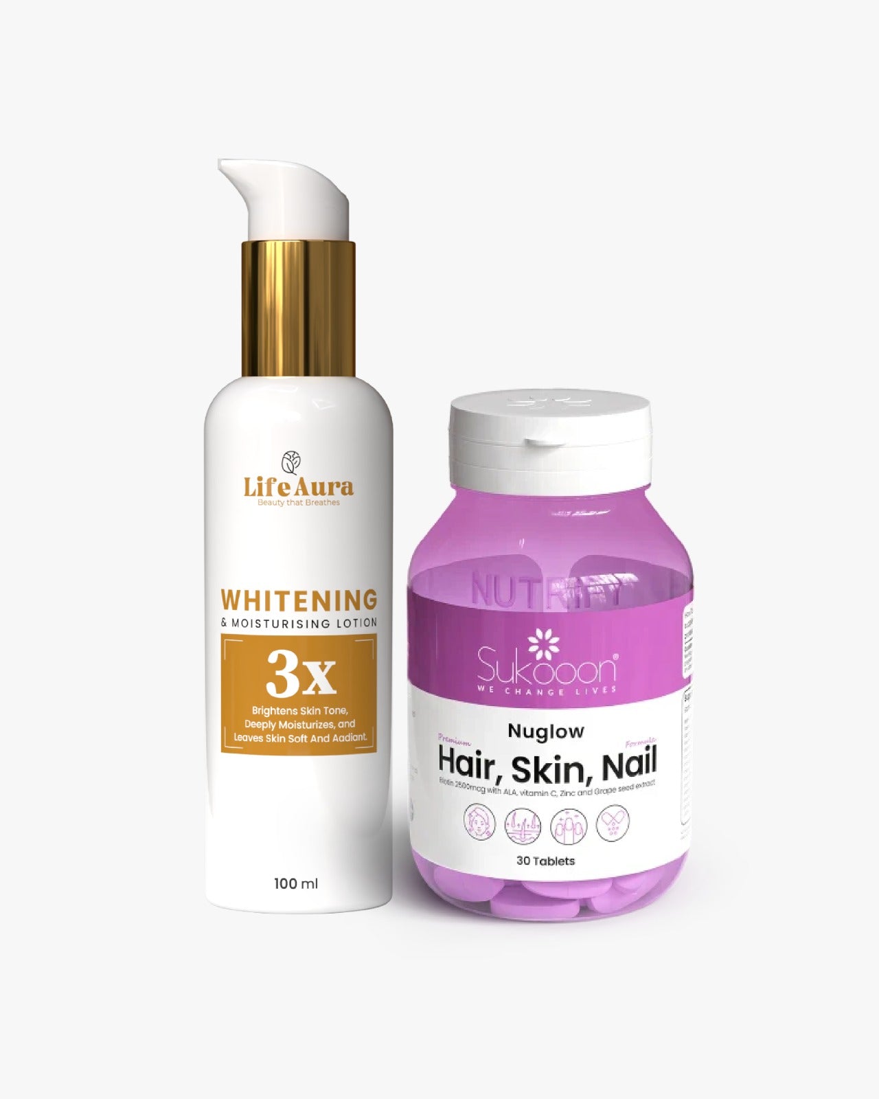 Skin Care Bundle-4 (Body lotion + Nuglow)