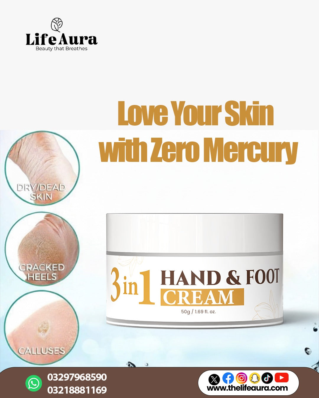 Life Aura Hand and Foot Cream